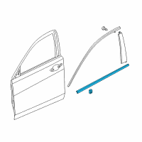 OEM 2018 Acura TLX Molding, Left Front Door Diagram - 72450-TZ3-A11