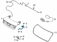 OEM 2021 Hyundai Sonata Hinge Assembly-Trunk Lid, LH Diagram - 69910-L0000