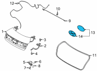 OEM 2020 Hyundai Sonata Outside HDL & Lock Assembly-T/LID Diagram - 81260-L0000-NT2