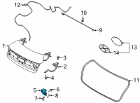 OEM 2021 Hyundai Sonata Trunk Lid Latch Assembly Diagram - 81230-L0000