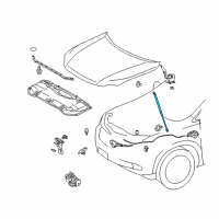 OEM 2015 Lexus RX350 Hood Support Assembly, Right Diagram - 53440-0W200