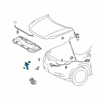 OEM Lexus RX450h Hook Assembly, Hood Auxiliary Diagram - 53550-48031