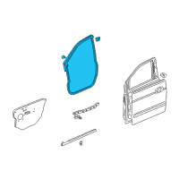 OEM 2009 Honda Odyssey Sub-Seal, L. FR. Door Diagram - 72365-SHJ-A01