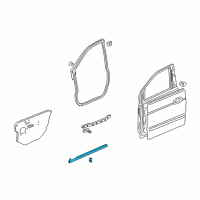 OEM 2010 Honda Odyssey Molding Assy., R. FR. Door Diagram - 72410-SHJ-A11