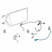 OEM 2005 Cadillac XLR Handle Kit, Front Side Door Inside *Shale Diagram - 88956717