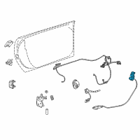 OEM 2008 Cadillac XLR Front Side Door Lock Assembly Diagram - 88956759