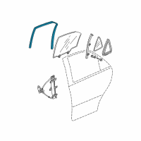 OEM 2004 Acura MDX Channel, Right Rear Door Run Diagram - 72735-S3V-A01