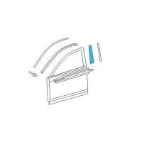 OEM 2010 Toyota Camry Window Molding Diagram - 75755-06020