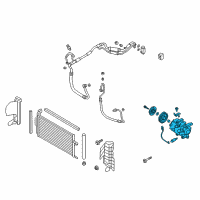 OEM Hyundai Elantra Compressor Assembly Diagram - 97701-F2500