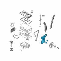 OEM 2014 Hyundai Santa Fe Sport Cover Assembly-Timing Chain Diagram - 21350-2G300