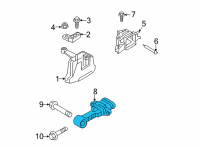 OEM Kia Seltos Roll Rod Bracket Assembly Diagram - 21950Q5000