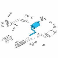 OEM 2020 Ford Mustang Rear Muffler Diagram - JR3Z-5230-Z