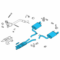 OEM 2015 Ford Mustang Muffler Assembly Diagram - JR3Z-5230-S