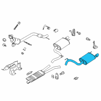 OEM 2015 Ford Mustang Rear Muffler Diagram - FR3Z-5230-DB