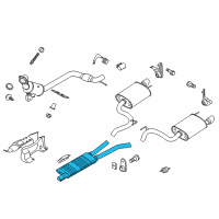 OEM Ford Mustang Front Muffler Diagram - FR3Z-5A289-G