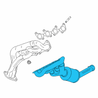 OEM Ford Mustang Manifold With Converter Diagram - JR3Z-5G232-C