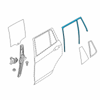 OEM 2016 BMW X3 Window Guide, Left Rear Door Diagram - 51-35-7-311-263