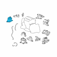OEM 2008 Honda Accord Rubber Assy., Engine Side Mounting Diagram - 50820-TA0-A01