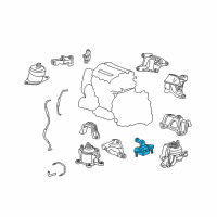 OEM Honda Accord Rubber, Transmission Mounting Insulator (Lower) Diagram - 50850-TA0-A02
