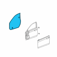 OEM Acura TSX Weatherstrip, Left Front Door Diagram - 72350-TL0-J01