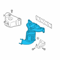 OEM 2020 Kia Sorento Exhaust Manifold Catalytic Assembly Diagram - 285102GBB0