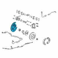 OEM Honda Ridgeline Plate, Passenger Side Brake Back Diagram - 43110-SJC-A01