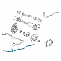 OEM 2012 Honda Ridgeline Wire B, Passenger Side Parking Brake Diagram - 47520-SJC-A04