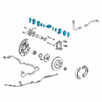 OEM 2010 Honda Ridgeline Pad Set, Rear Diagram - 43022-TK4-A01