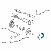 OEM Honda Ridgeline Shoe B, Passenger Side Parking Brake Diagram - 43154-S9V-A11