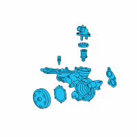 OEM GMC Sierra 1500 Limited Water Pump Assembly Diagram - 12685257