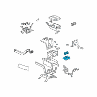 OEM Cadillac Escalade EXT Rear Cup Holder Diagram - 15133093