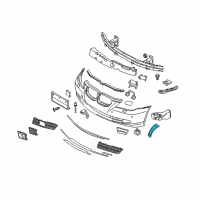 OEM BMW 535i Side Reflector Left Diagram - 63-14-7-185-743