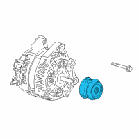 OEM 2016 Cadillac CT6 Pulley Diagram - 12649094