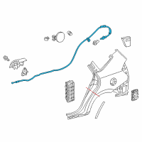 OEM 2017 Toyota Prius V Release Cable Diagram - 77035-47081