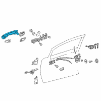 OEM 2017 Lexus GS F Front Door Outside Handle Assembly, Left Diagram - 69220-0E010-A1