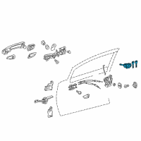 OEM 2016 Lexus CT200h Door Lock Cylinder & Key Set, Left Diagram - 69052-76020