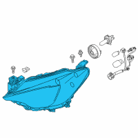 OEM Toyota Yaris iA Composite Headlamp Diagram - 81130-WB001