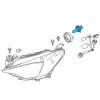 OEM 2016 Scion iA Headlamp Bulb Diagram - 90118-WBA01