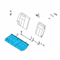 OEM 2009 Nissan Altima Cushion Assembly Rear Seat Diagram - 88300-JB00B