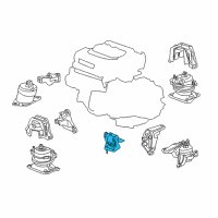 OEM Acura RLX Rubber Assembly, Transmission Mounting (Lower) Diagram - 50850-TY3-A01