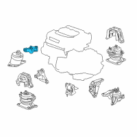 OEM 2012 Honda Accord Bracket, Engine Side Mounting Diagram - 50620-TA1-A00