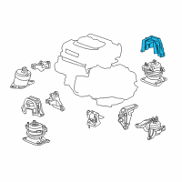 OEM Acura RDX Stopper Assembly, Rear Engine Mounting Diagram - 50815-TA1-A01