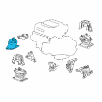 OEM Acura RLX Rubber Assembly, Engine Side Mounting Diagram - 50820-TY2-A01