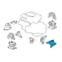 OEM Acura RLX Rubber Assembly, Transmission Mounting (Upper) Diagram - 50870-TY2-A03