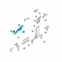 OEM 2022 Ford F-250 Super Duty Weatherstrip Pillar Trim Diagram - LC3Z-2503598-AB
