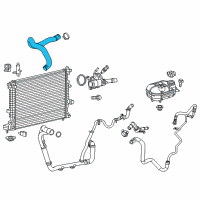 OEM 2017 Chrysler 200 Hose-Radiator Inlet Diagram - 68104980AB