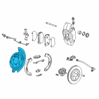 OEM Chevrolet Corvette Backing Plate Diagram - 23332142