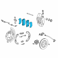 OEM 2019 Chevrolet Camaro Rear Pads Diagram - 84732503