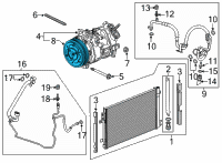 OEM Cadillac Clutch & Pulley Diagram - 84554904