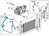 OEM 2021 Buick Envision Evaporator Tube Diagram - 39149939